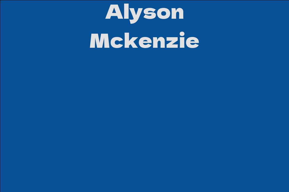 Alyson Mckenzie
