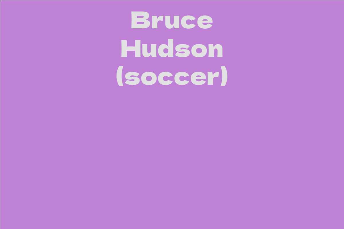 Bruce Hudson (soccer)