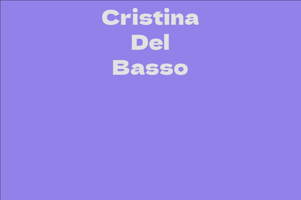 Cristina Del Basso