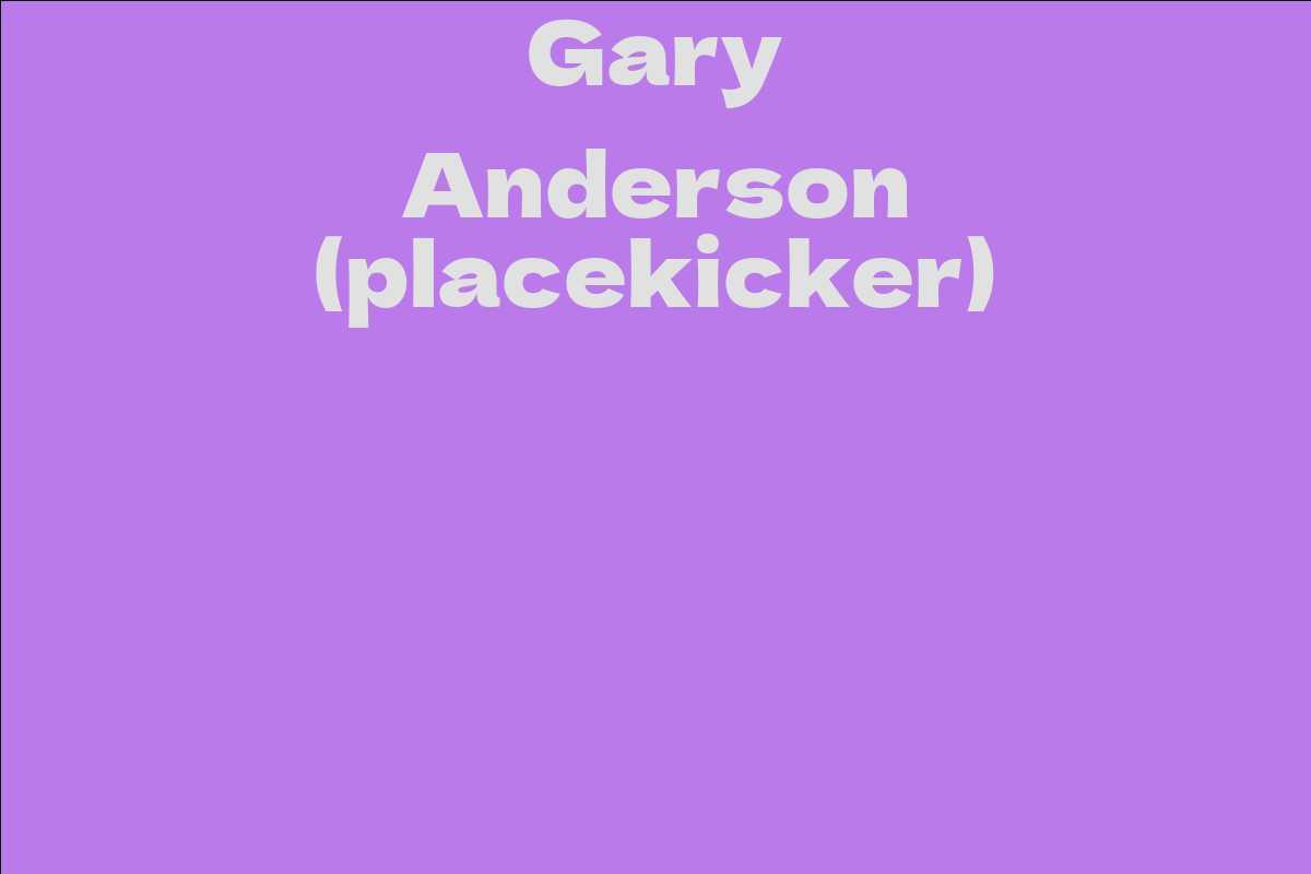 Gary Anderson (placekicker)