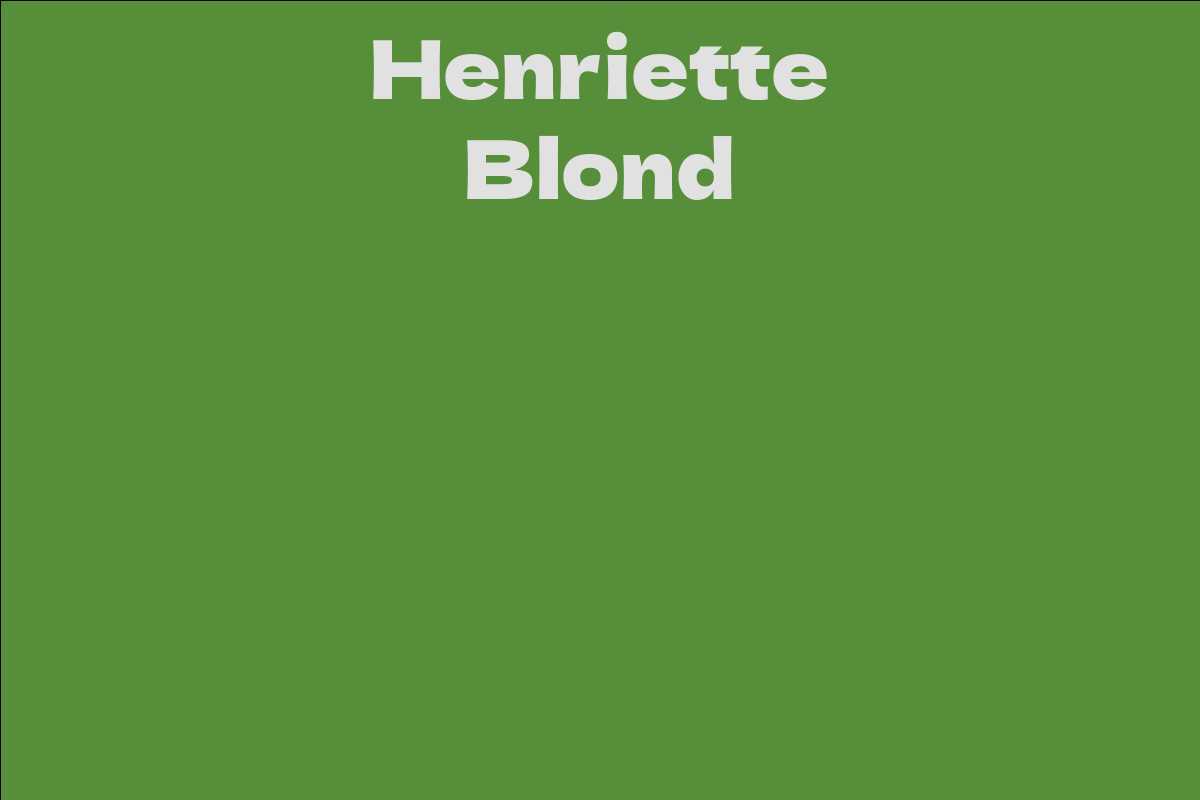 Henriette Blond