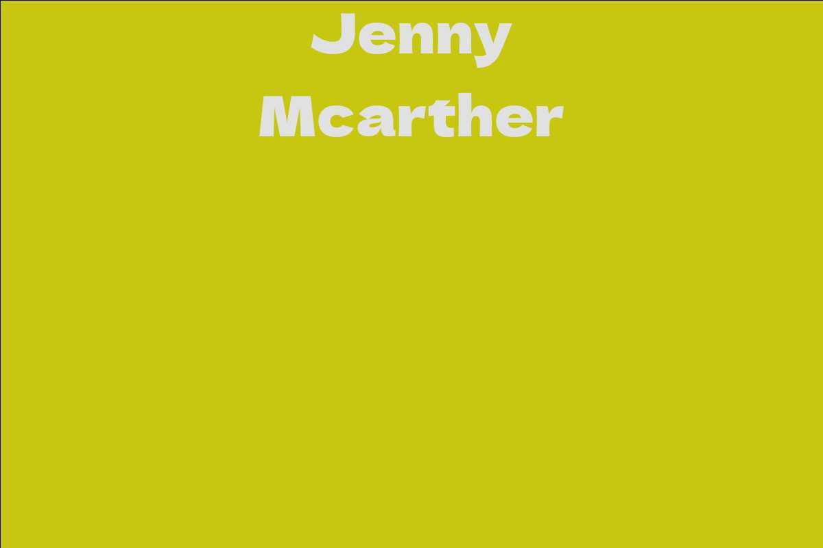 Jenny Mcarther