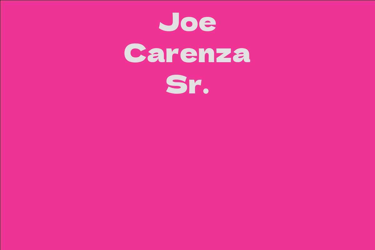 Joe Carenza Sr.