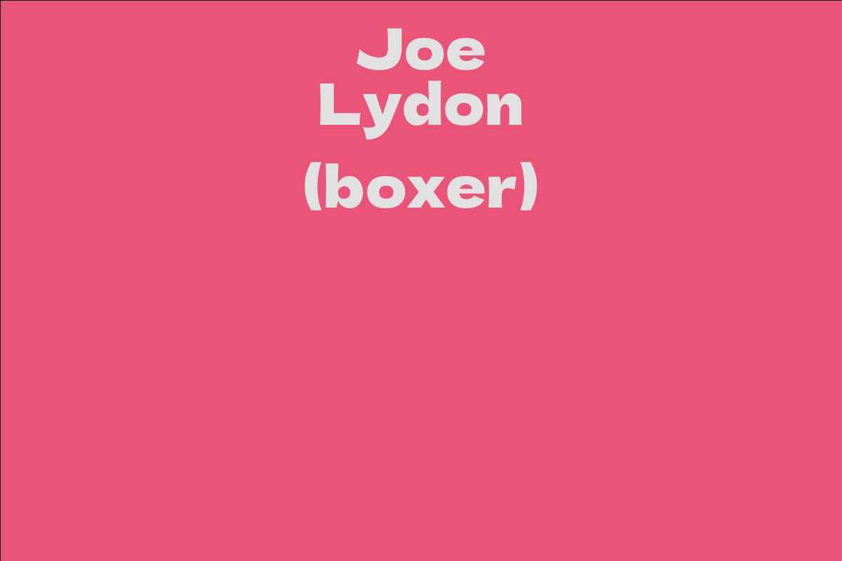Joe Lydon (boxer)