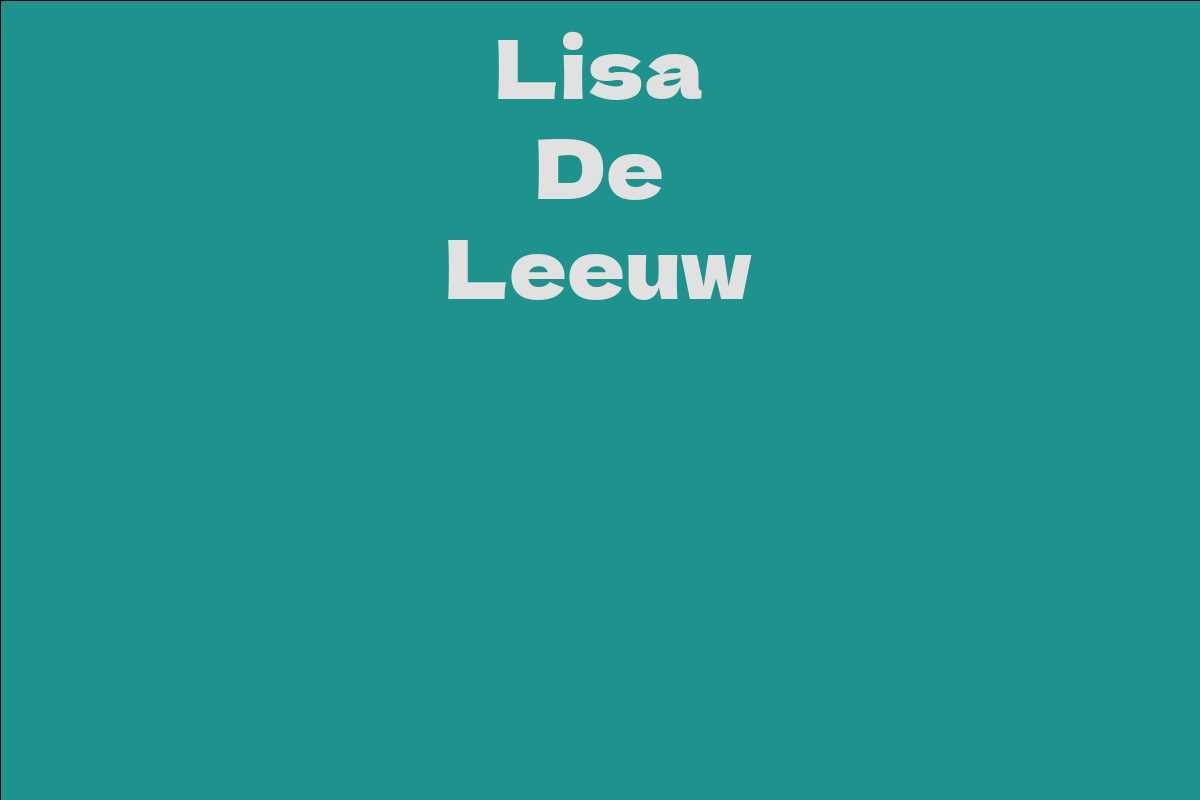 Lisa De Leeuw