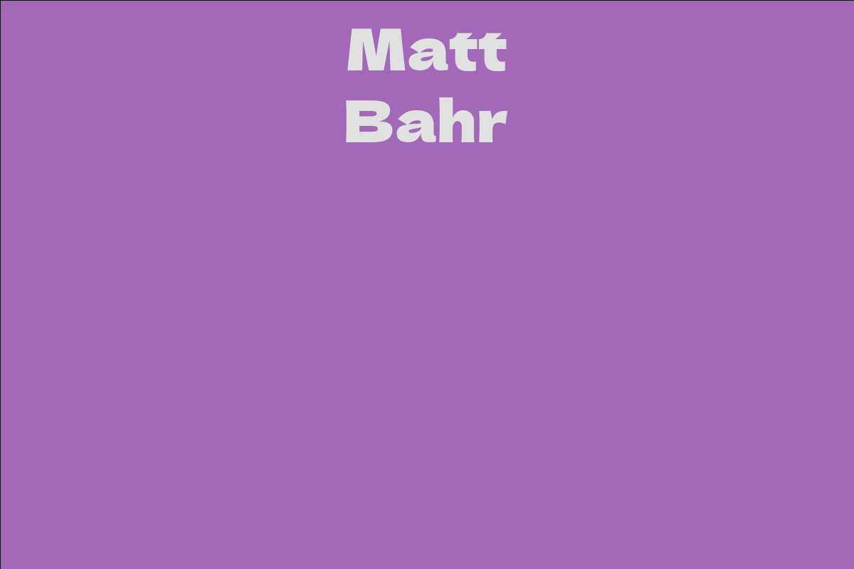 Matt Bahr