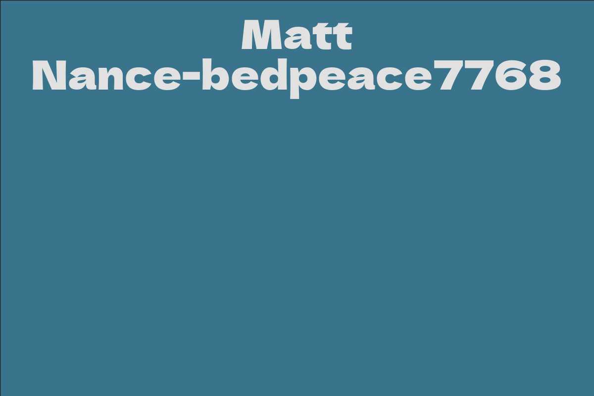 Matt Nance-bedpeace7768