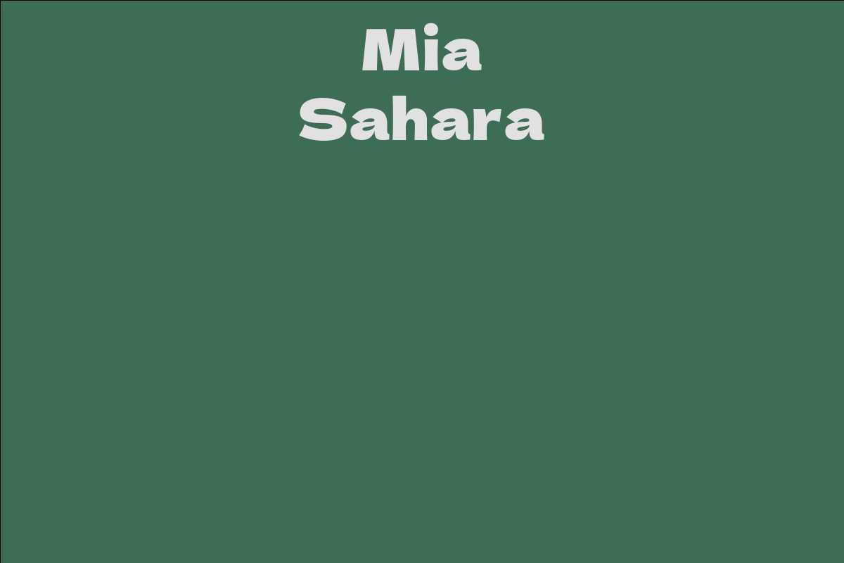 Mia Sahara