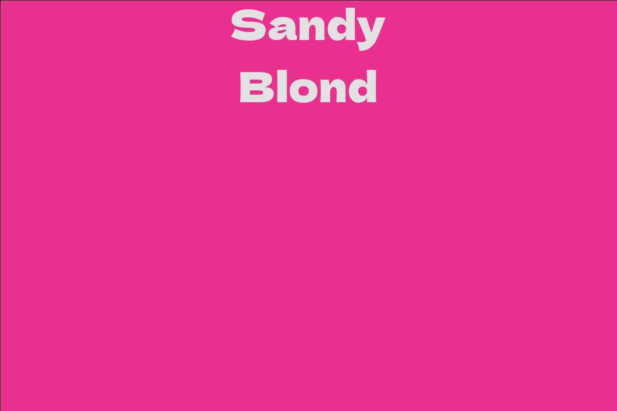 Sandy Blond