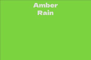 Amber Rain