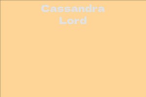 Cassandra Lord