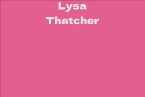 Lysa Thatcher
