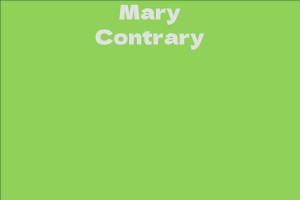 Mary Contrary