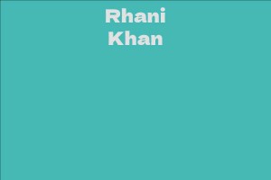 Rhani Khan