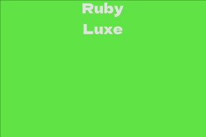 Ruby Luxe