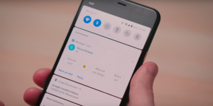 The "Communication" section on the notification bar